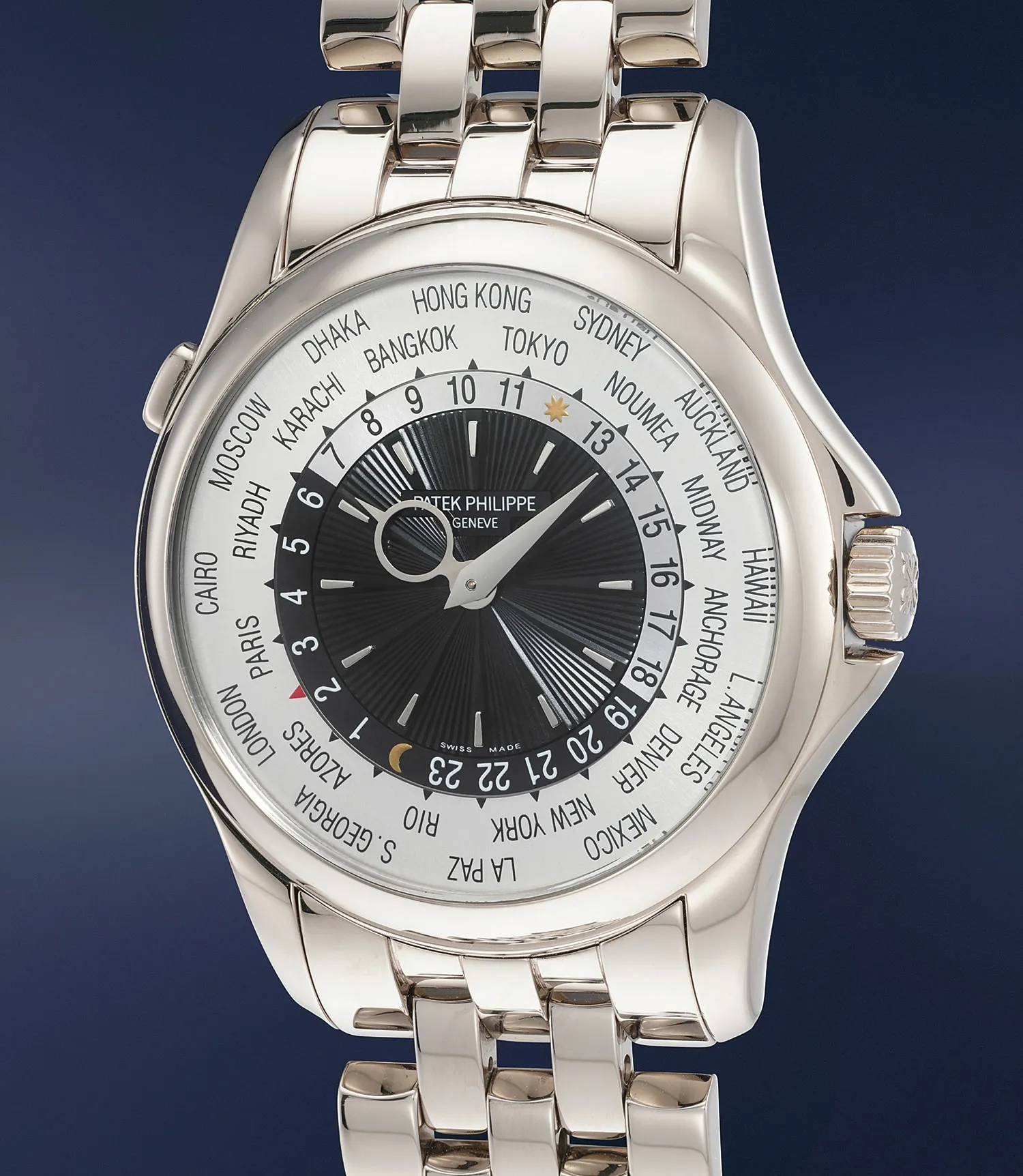 Patek Philippe World Time 5130/1G 40mm White gold Two-tone