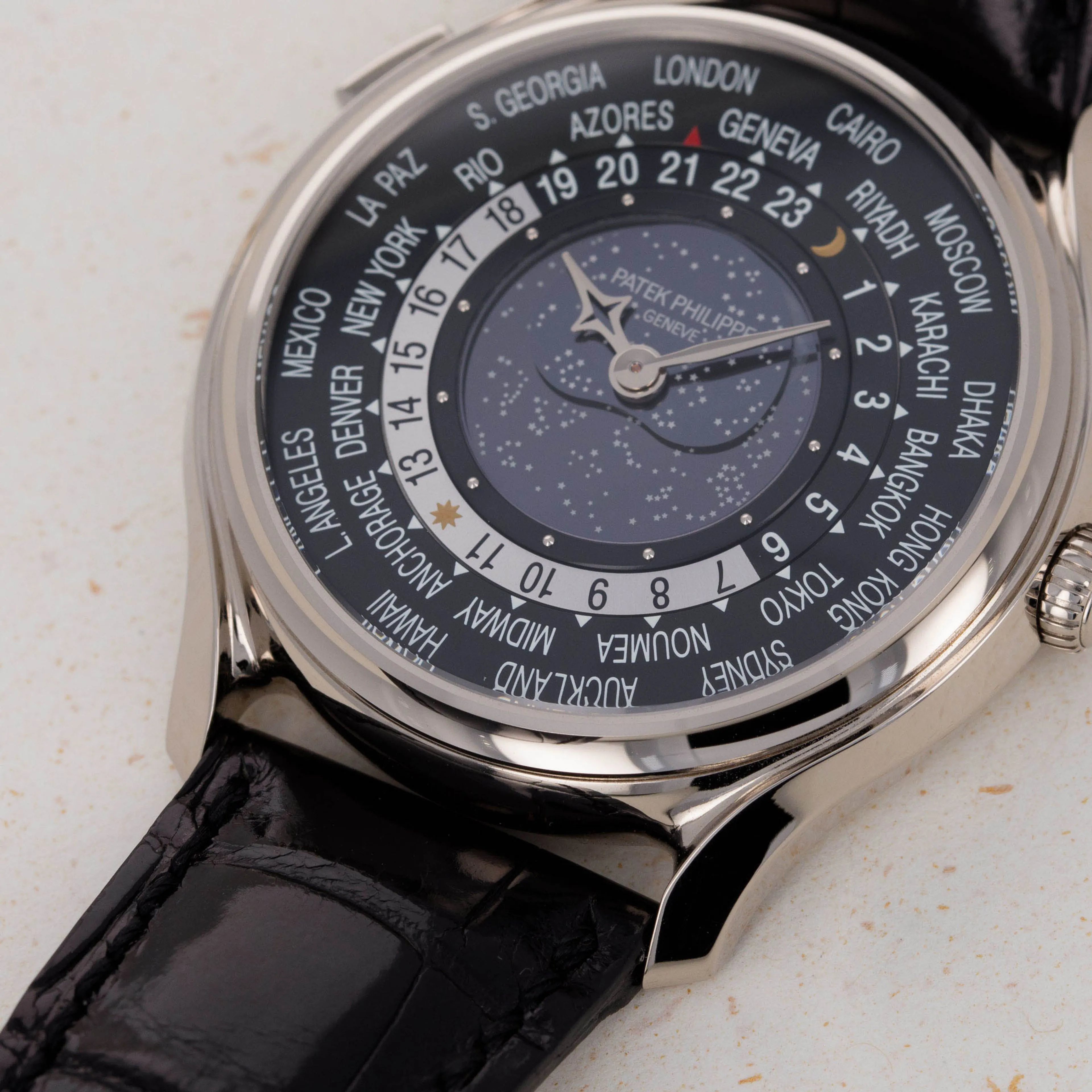 Patek Philippe World Time 5575G-001 40mm White gold Black 2