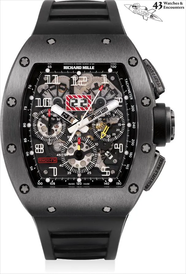 Richard Mille RM011 Felipe Massa RM011 AH TI 41mm Titanium and Black ceramic Black