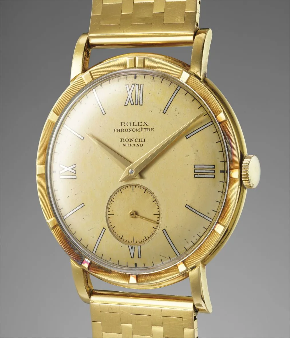 Rolex Precision 4325 35mm Yellow gold Champagne