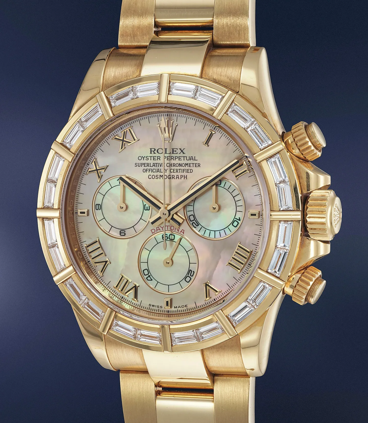 Rolex Daytona 116568 39mm Yellow gold and Diamond Mother-of-pearl