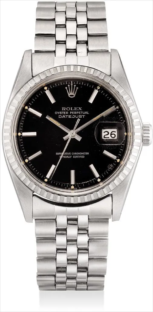 Rolex Datejust 1603 35.5mm Stainless steel Black lacquer