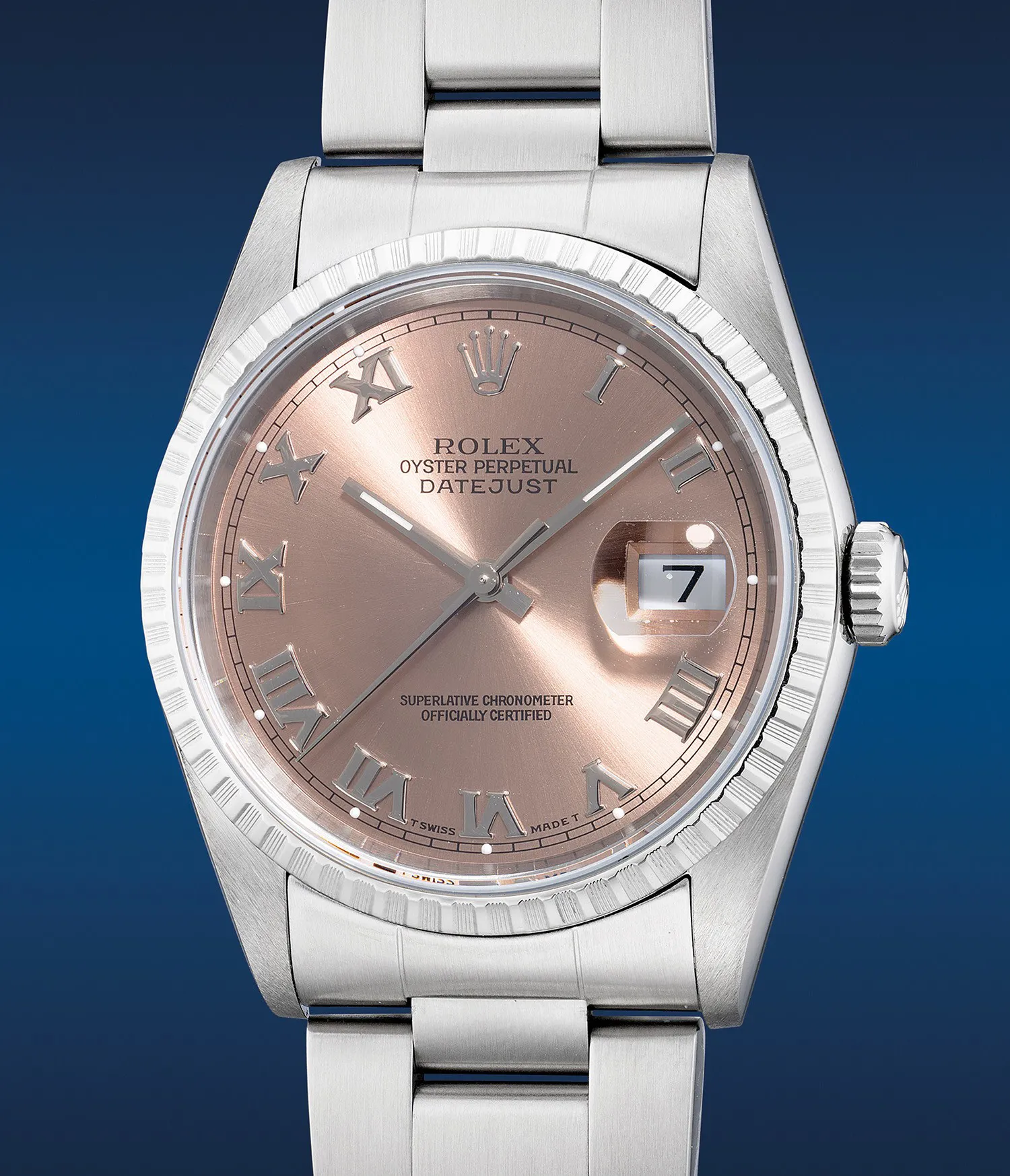 Rolex Datejust 36 16220 36mm Stainless steel "Salmon" sunburst