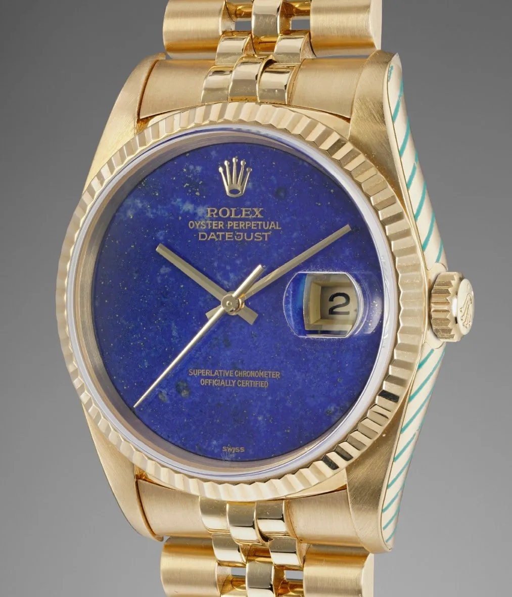 Rolex Datejust 36 16238 36mm Yellow gold Lapis lazuli