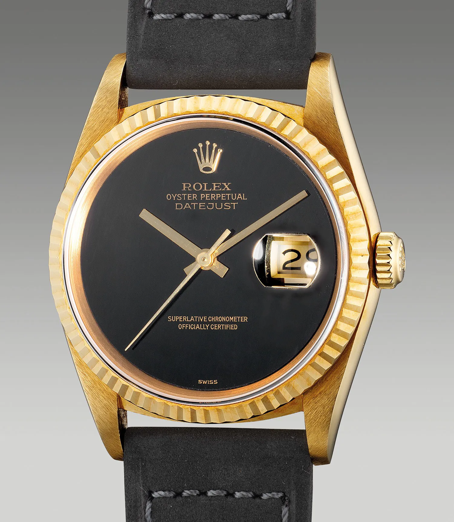 Rolex Datejust 36 16238 36mm Yellow gold Black Onyx