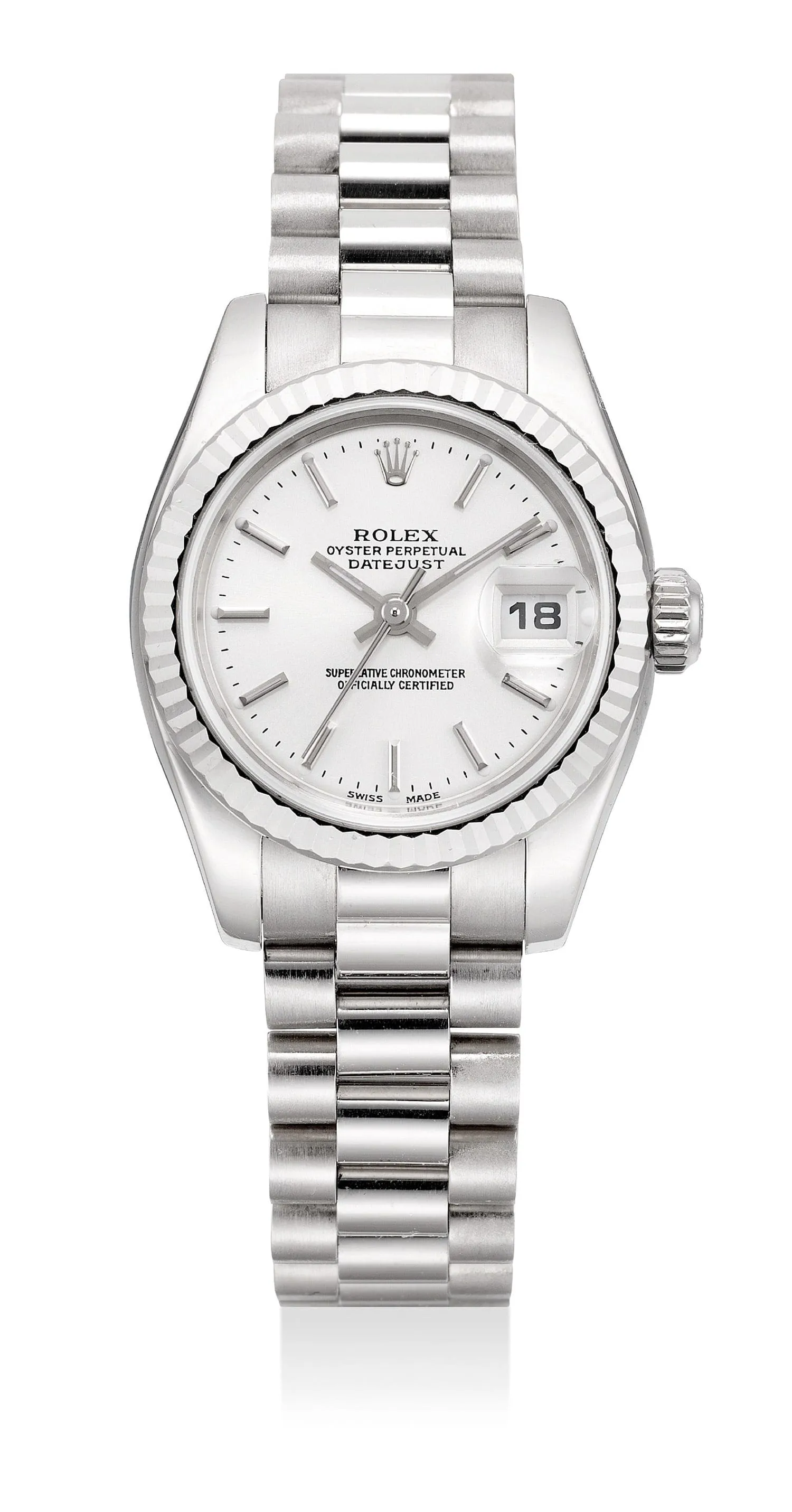 Rolex Lady-Datejust 179179 28mm White gold Silver