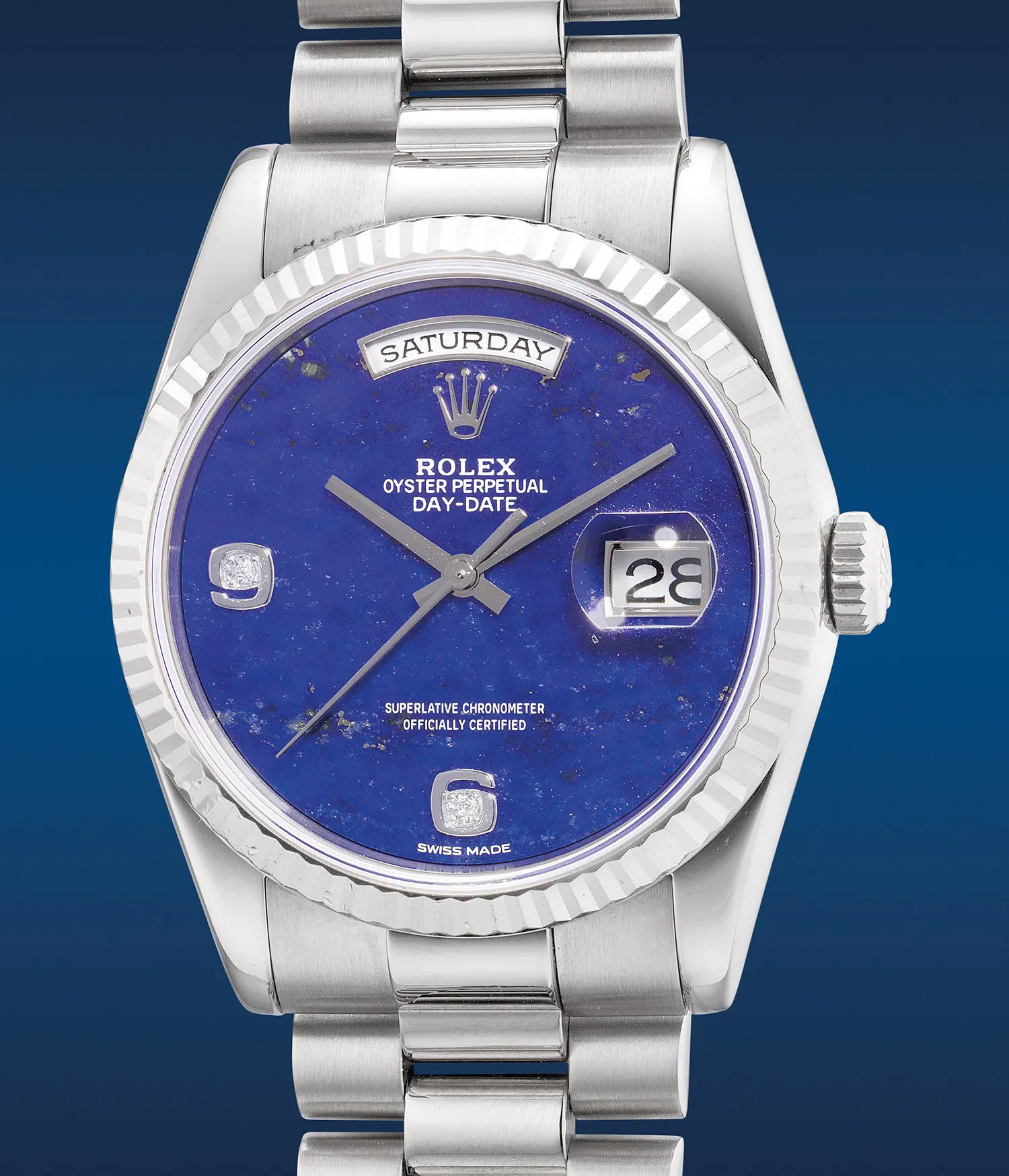 Rolex Day-Date 36 118239 36mm White gold Lapis lazuli