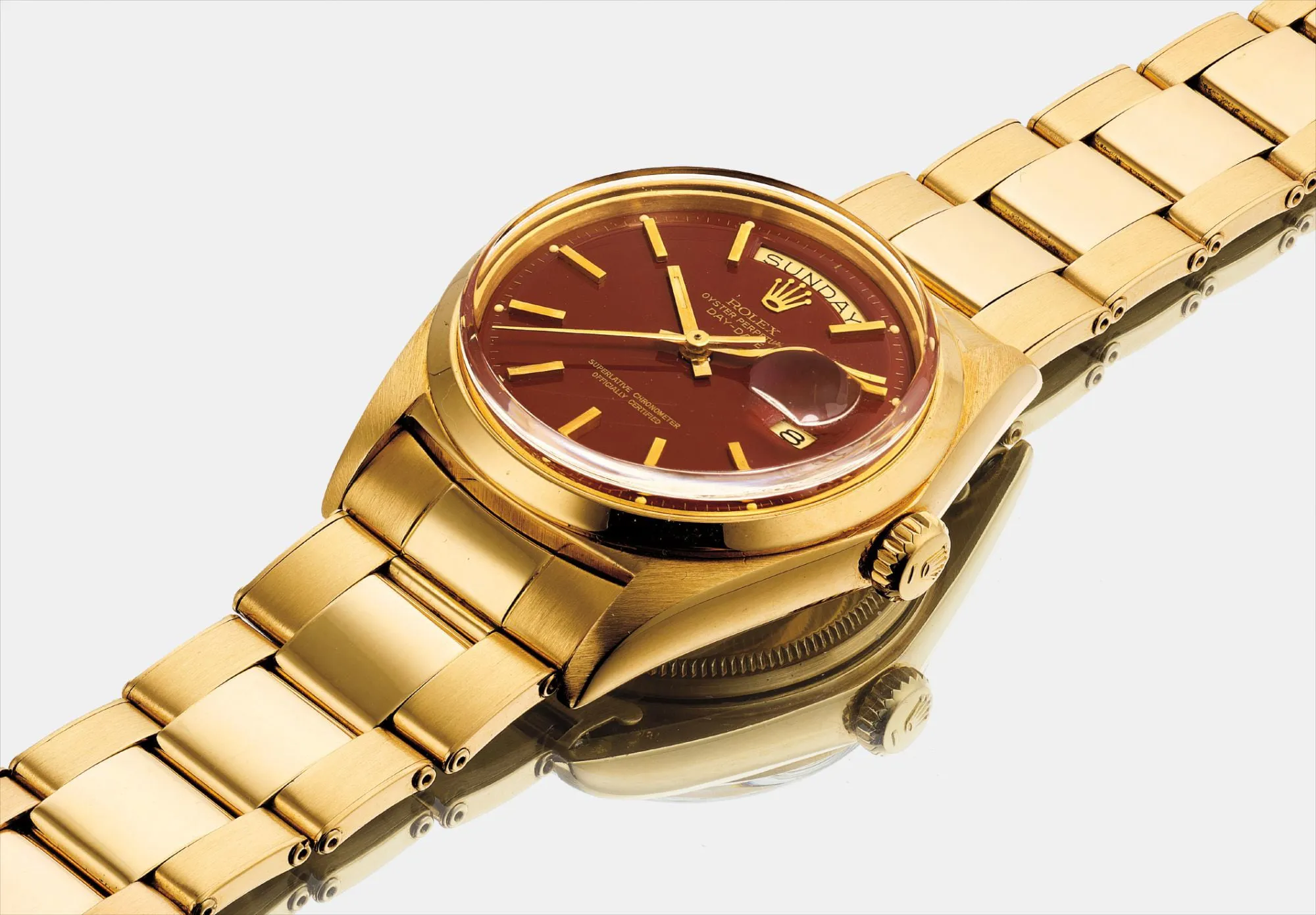 Rolex Day-Date 36 1802 35mm Yellow gold Oxblood “Stella”