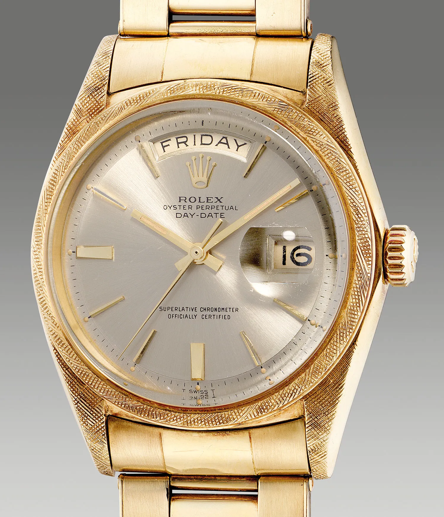 Rolex Day-Date 36 1806 36mm Yellow gold Silver