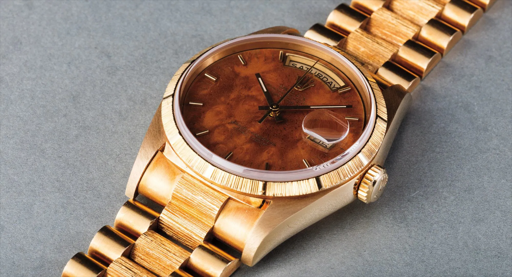 Rolex Day-Date 36 18248 36mm Yellow gold Wood