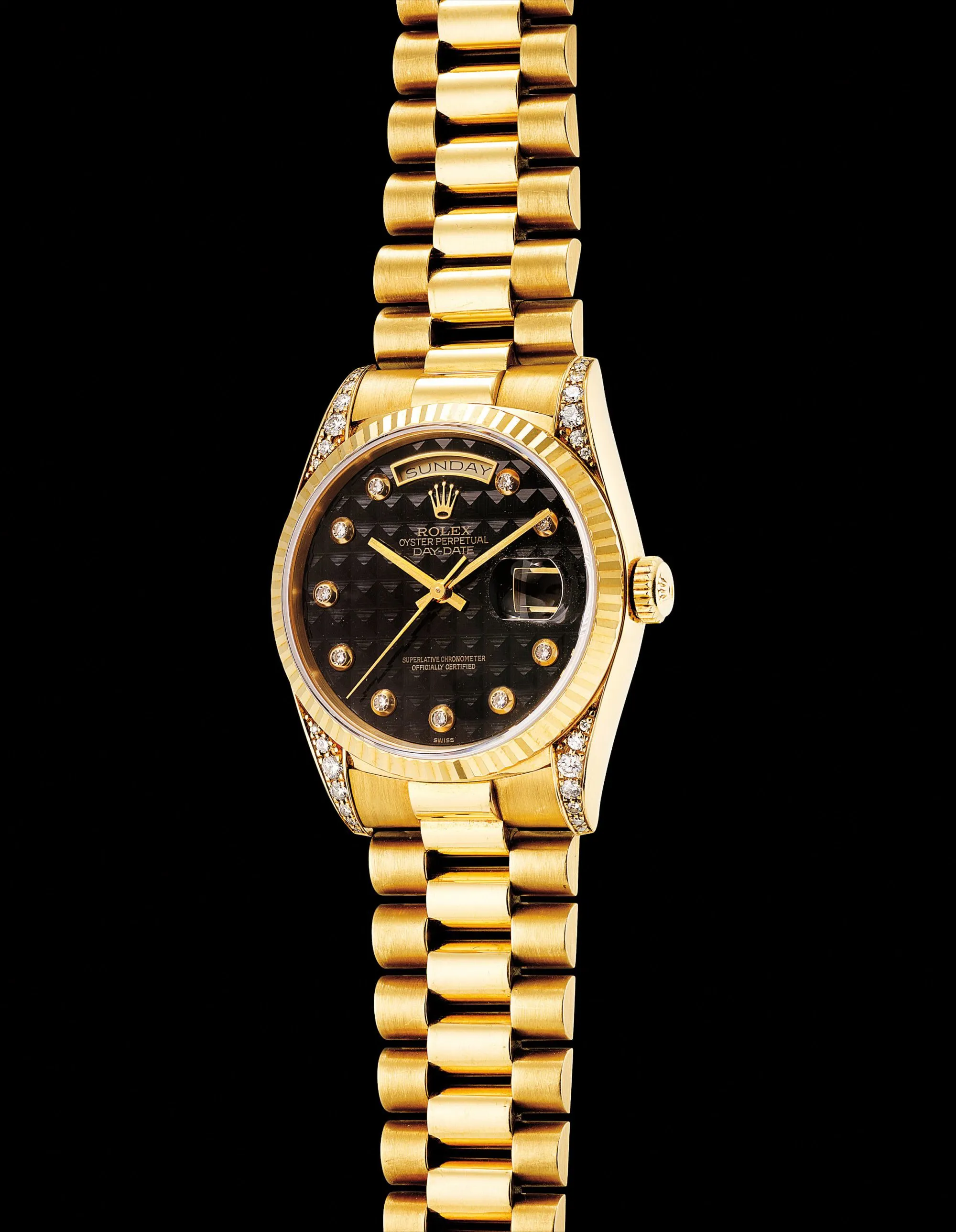 Rolex Day-Date 36 18338 36mm Yellow gold Black