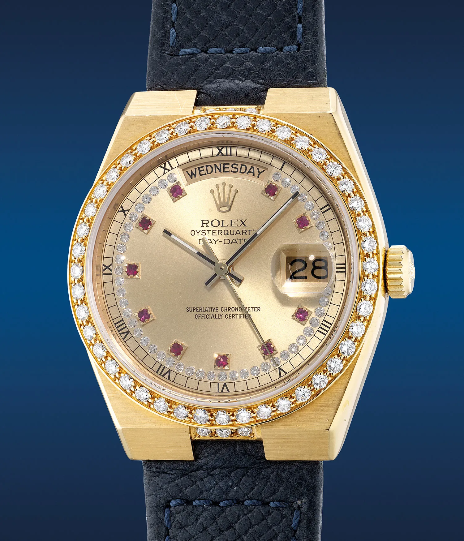 Rolex Day-Date Oysterquartz 19048 36mm Yellow gold Champagne