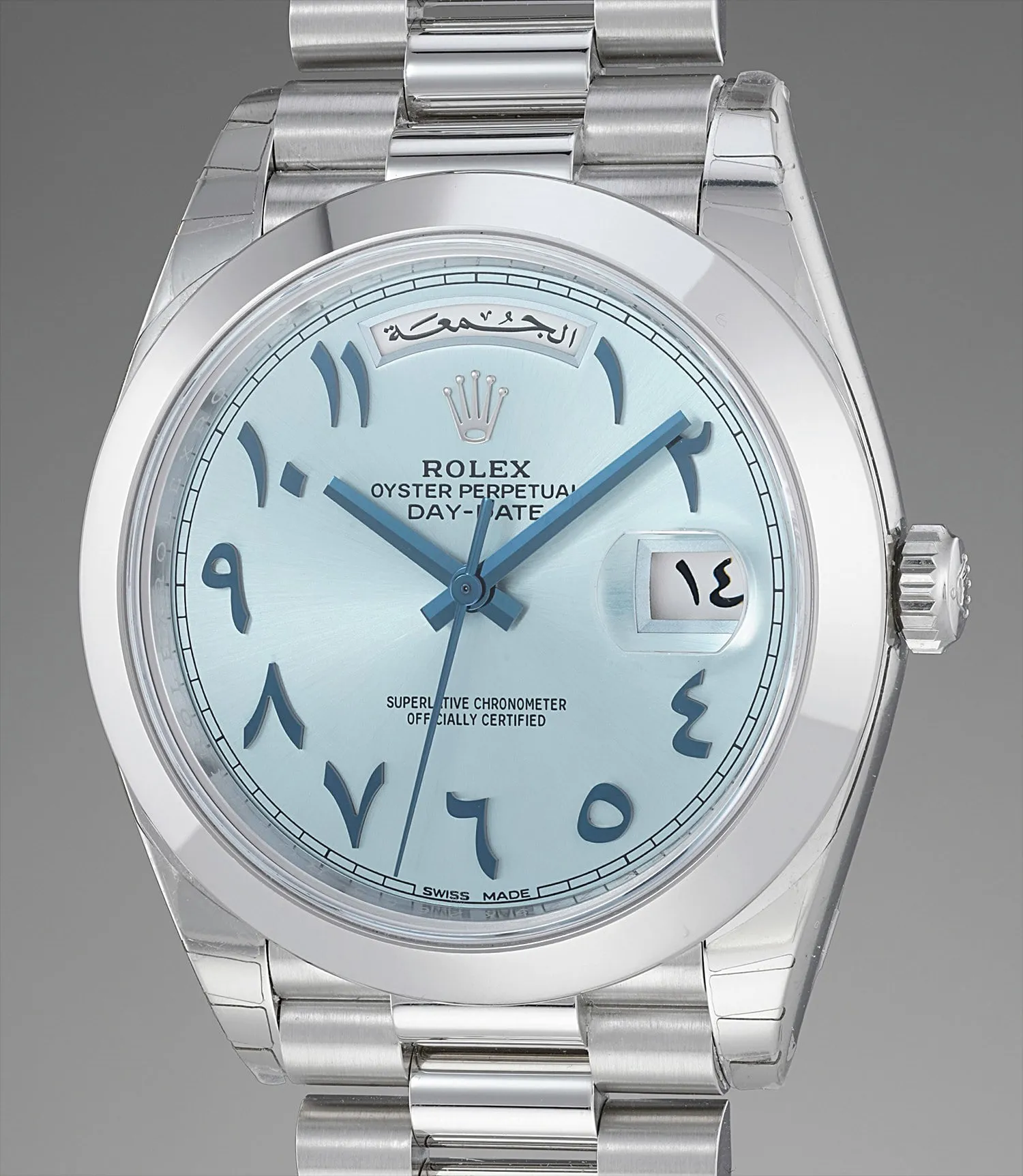 Rolex Day-Date 40 228206 40mm Platinum Light blue