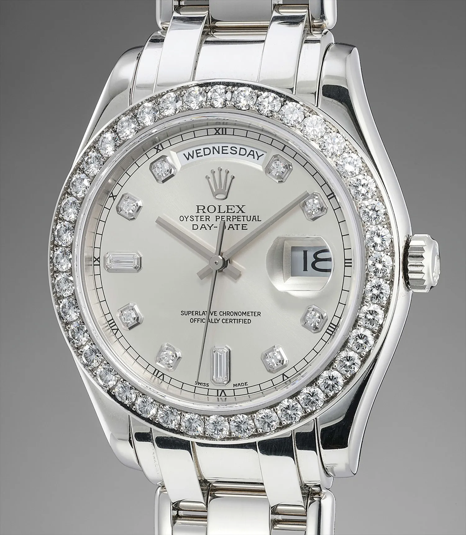 Rolex Day-Date 18946 39mm Platinum White