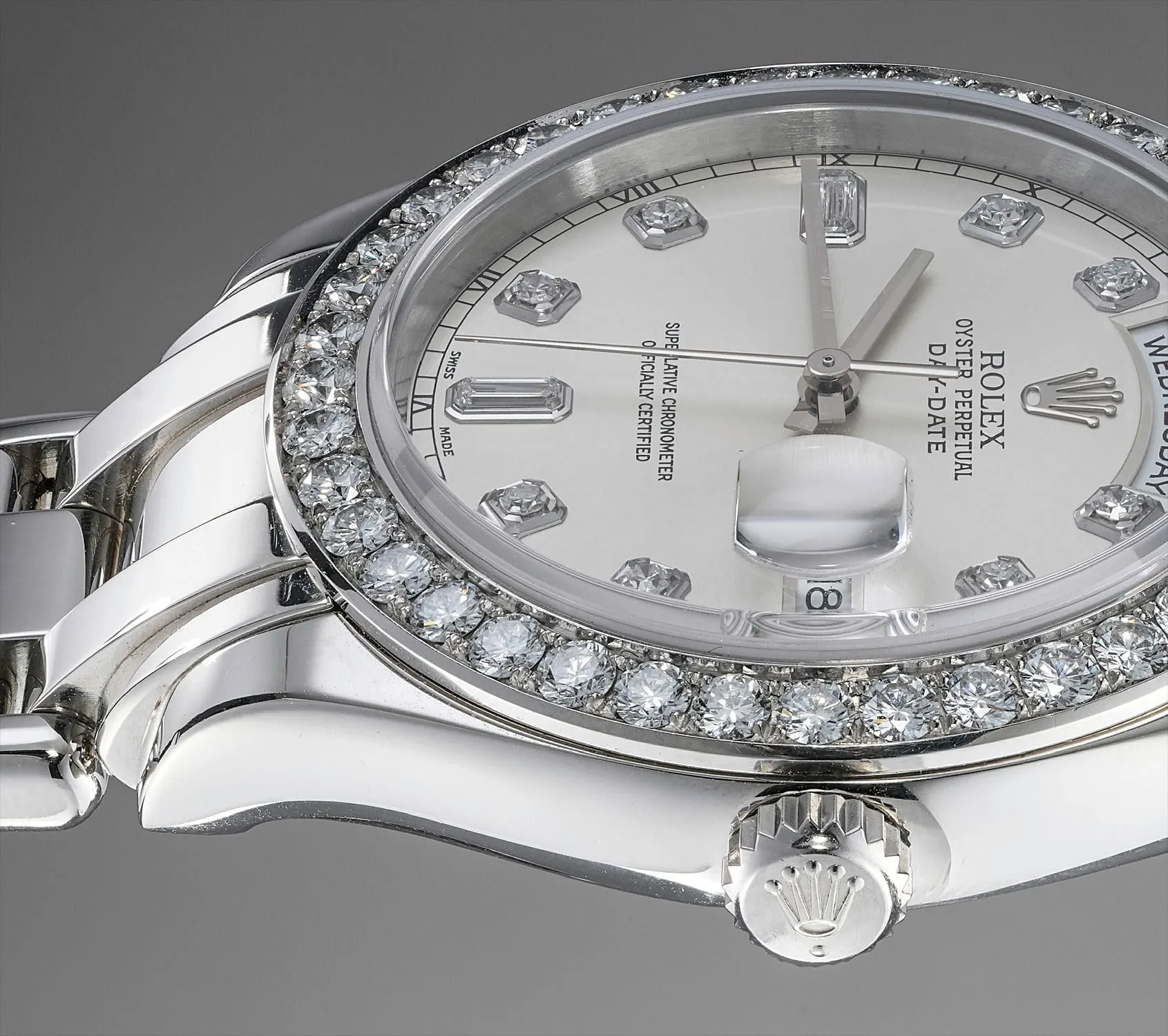 Rolex Day-Date 18946 39mm Platinum White 2