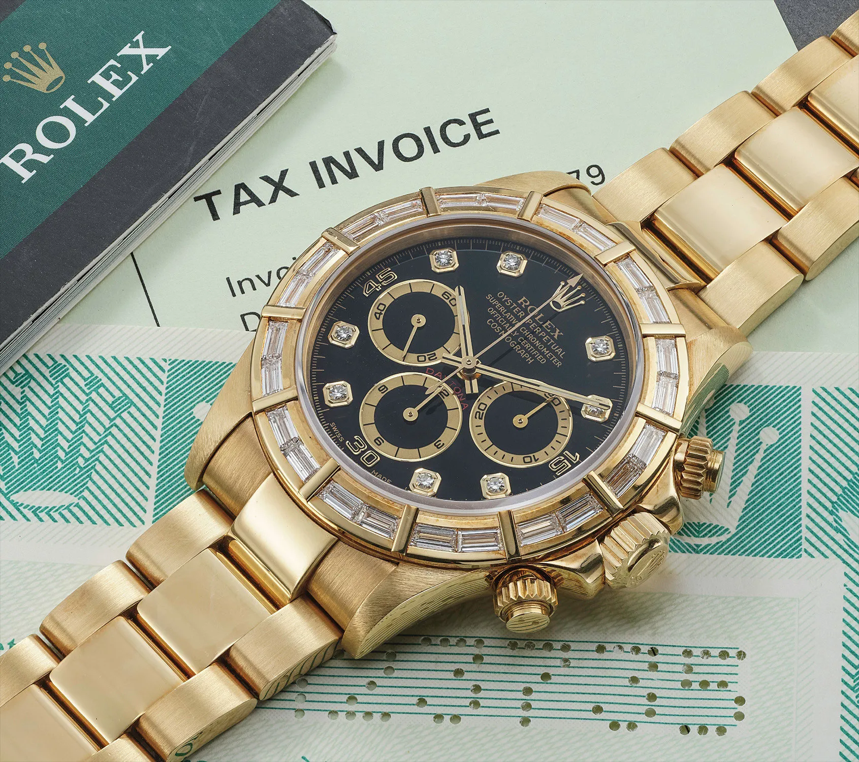 Rolex Daytona 16568 40mm Yellow gold and Diamond Black 1