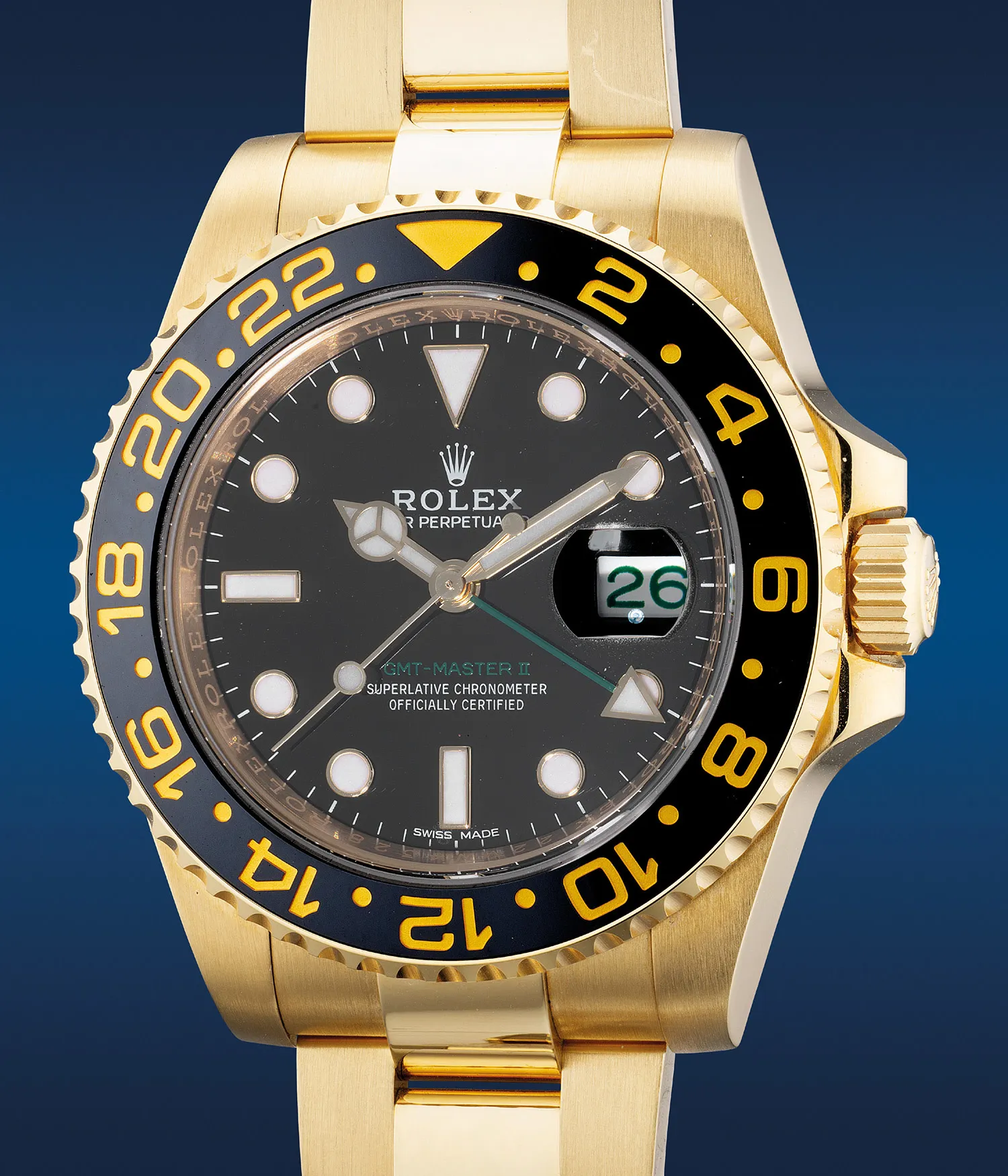 Rolex GMT-Master II 116718LN 40mm Yellow gold Black