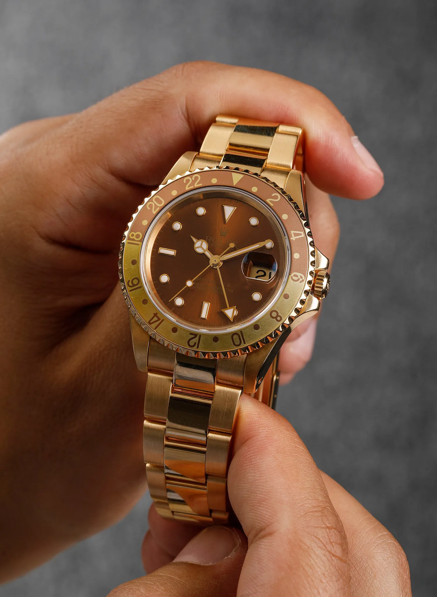 Rolex GMT-Master II 16718 40mm Yellow gold Bronze 3