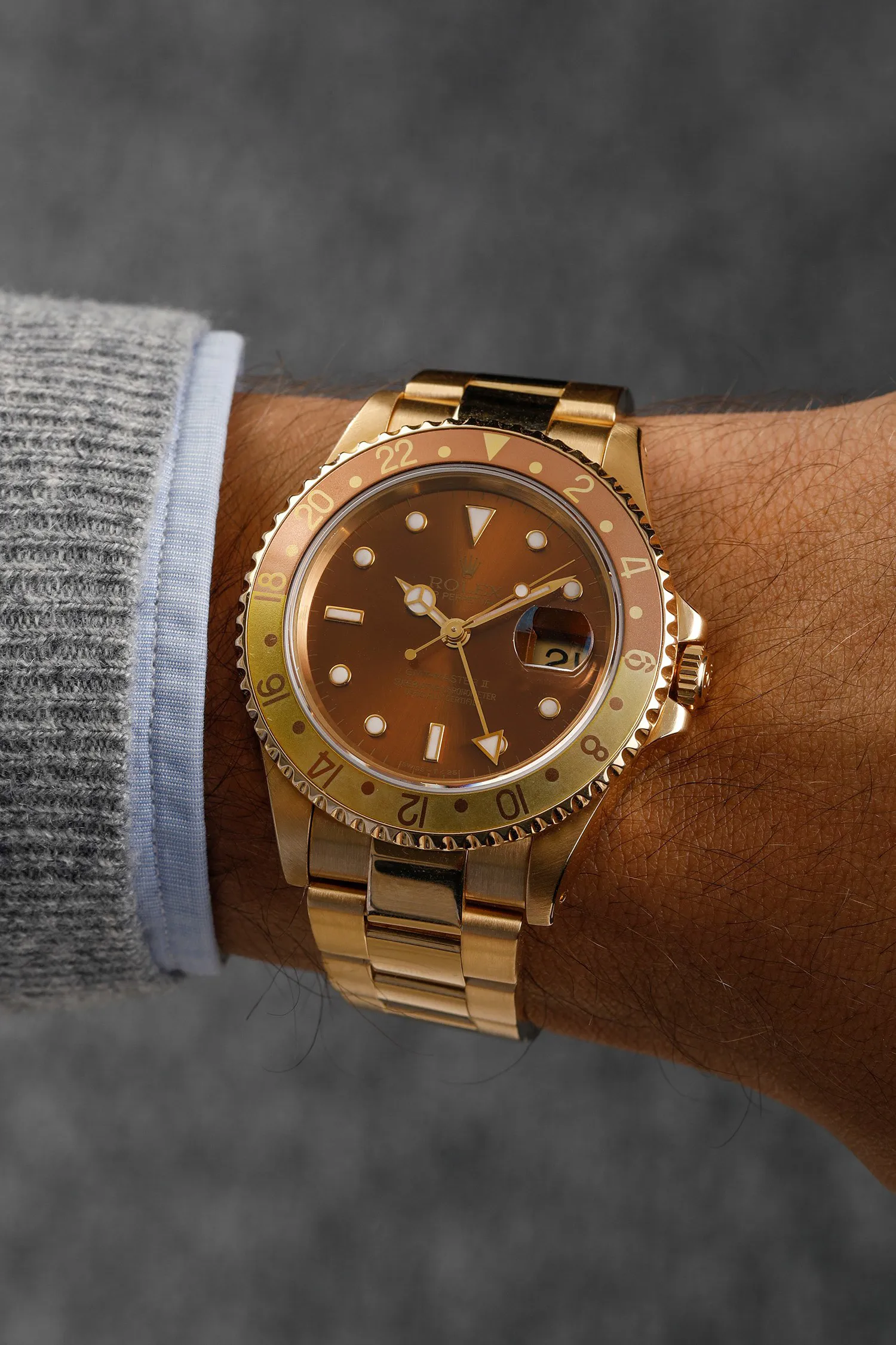 Rolex GMT-Master II 16718 40mm Yellow gold Bronze 4