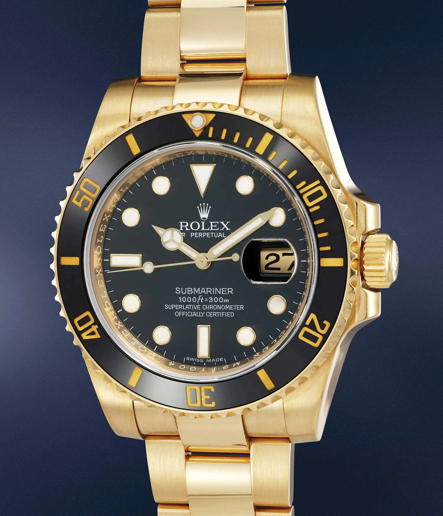 Rolex Submariner 116618LN 40mm Yellow gold Black