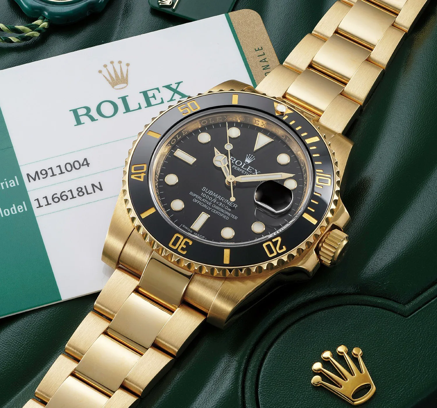 Rolex Submariner 116618LN 40mm Yellow gold Black 1