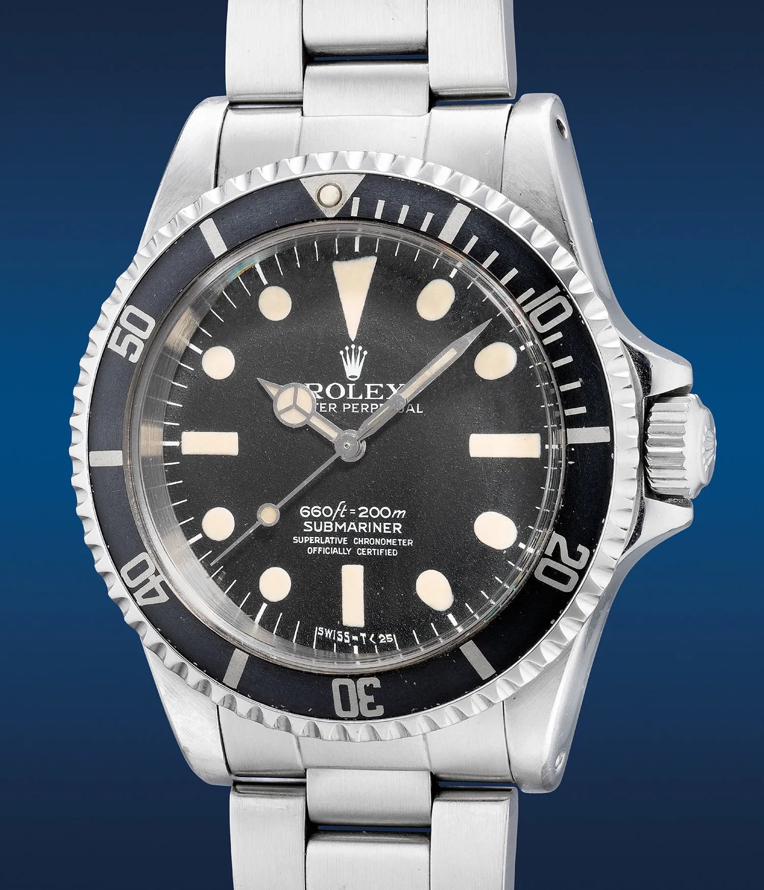 Rolex Submariner 5512 40mm Stainless steel MK I Maxi 4-liner matte black