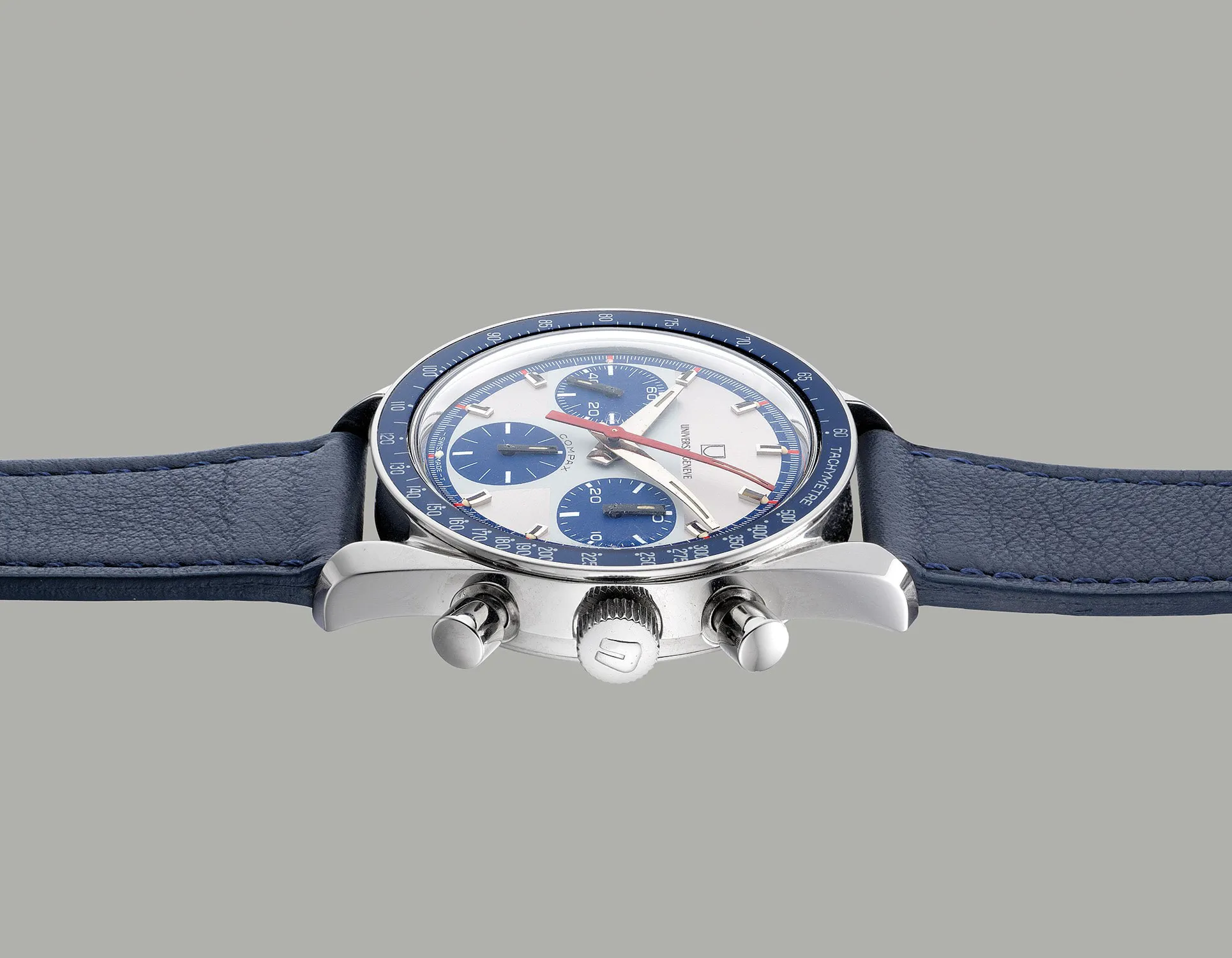 Universal Genève Compax Exotic Nina 885'107 36mm Stainless steel Blue and Silver 2