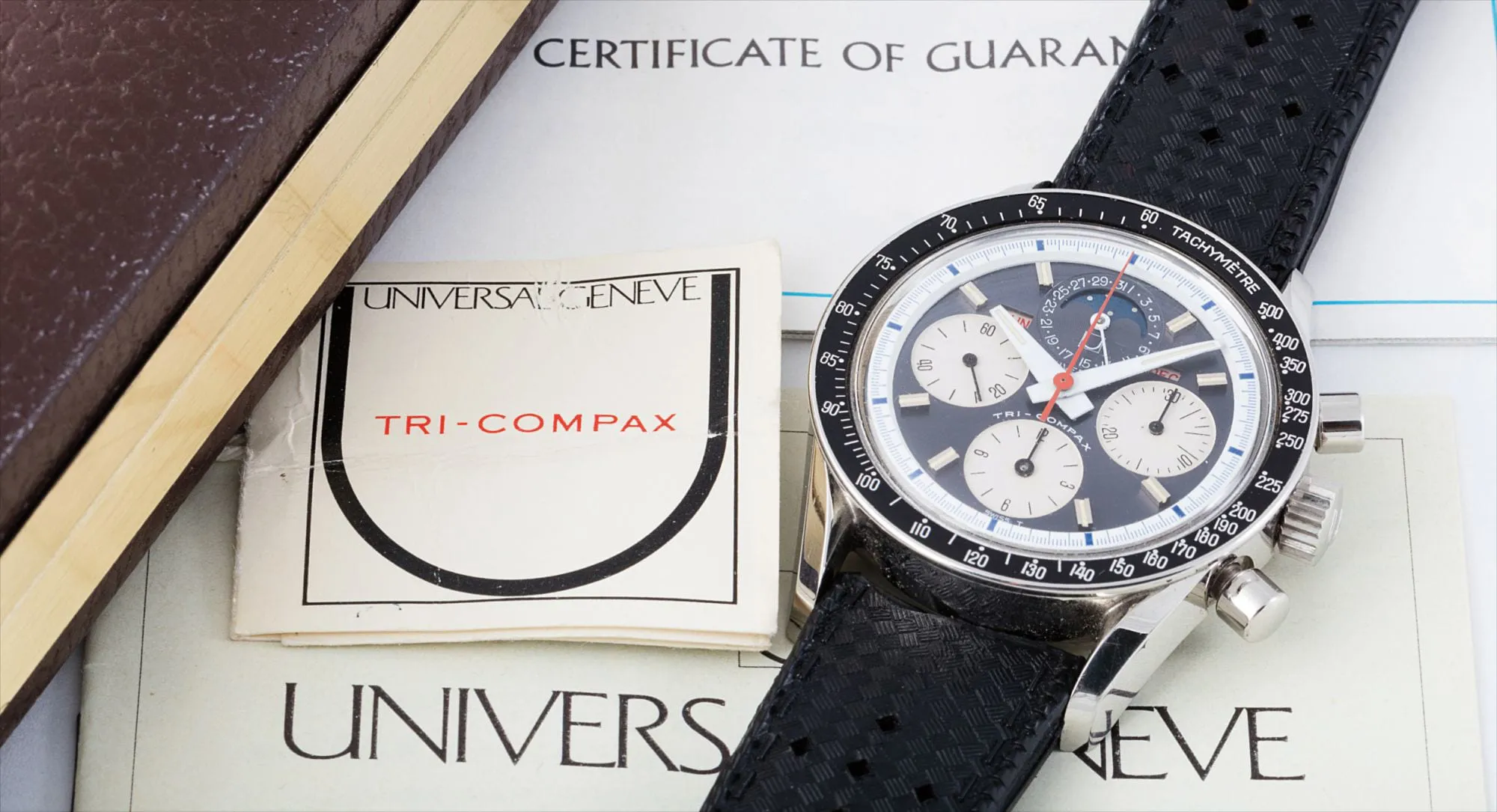 Universal Genève Tri-Compax 881101/03 36mm Stainless steel Slate colored