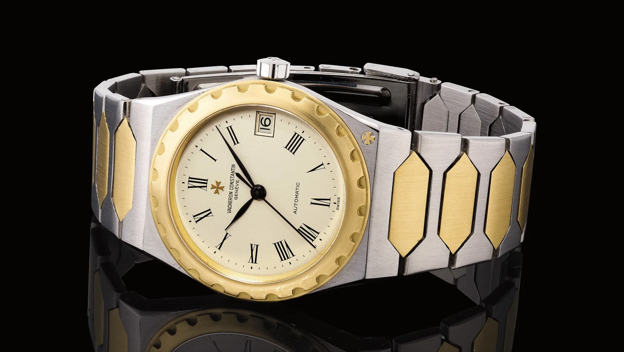 Vacheron Constantin 222 46003/411 33mm Yellow gold and Stainless steel Cream