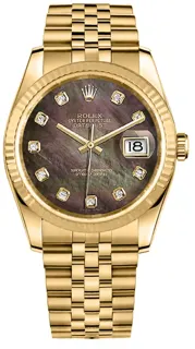 Rolex Datejust 116238-0057 Yellow gold Black Mother of Pearl