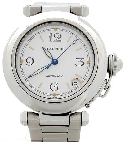 Cartier Pasha 2324 35mm Steel White