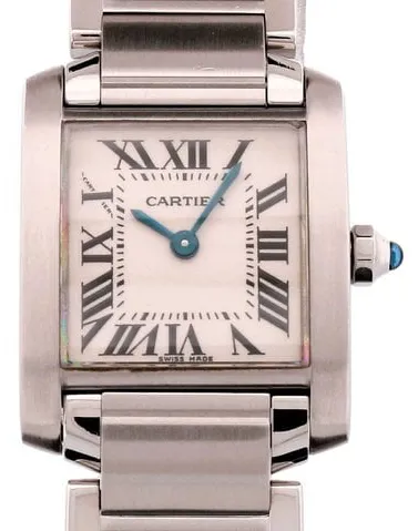 Cartier Tank W51008Q3 20mm Stainless steel White