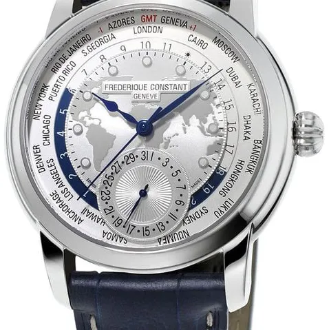 Frédérique Constant Manufacture Worldtimer FC718WM4H6 42mm Stainless steel Silver