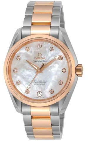 Omega Aqua Terra 231.20.39.21.55.003 Yellow gold and Stainless steel White