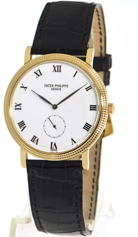 Patek Philippe Calatrava 3919 33mm Yellow gold Porcelain