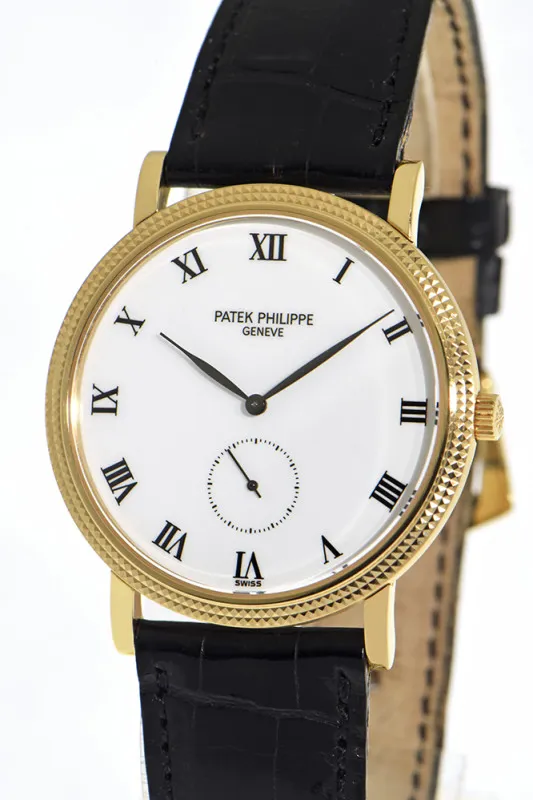 Patek Philippe Calatrava 3919 33mm Yellow gold Porcelain 2