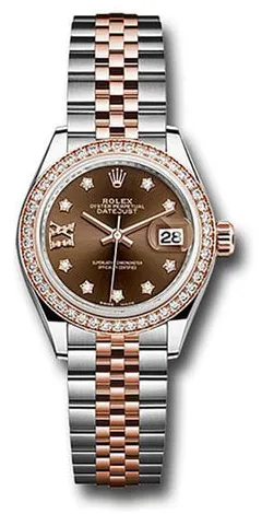 Rolex Lady-Datejust 279381RBR 28mm Stainless steel Brown