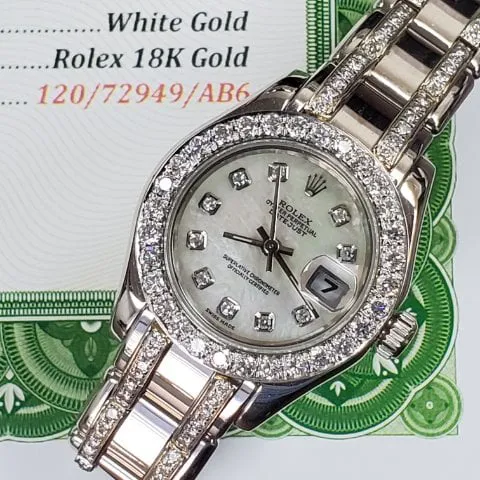 Rolex Lady-Datejust Pearlmaster 80319 29mm White gold Mother-of-pearl