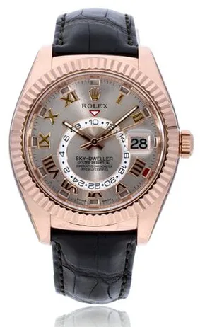 Rolex Sky-Dweller 326135 42mm Rose gold Silver