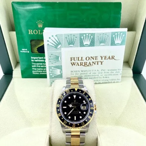 Rolex GMT-Master II 16713 40mm Yellow gold and Stainless steel Black