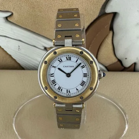 Cartier Santos 8191 27mm Yellow gold and Stainless steel White