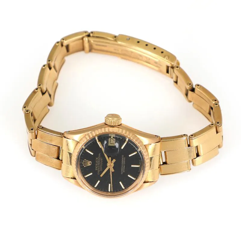 Rolex Oyster Perpetual Date 6517 26mm Yellow gold Black 1