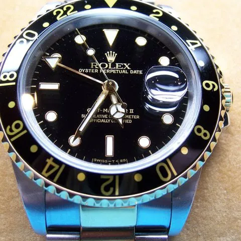 Rolex GMT-Master II 16713 40mm Yellow gold and Stainless steel Black