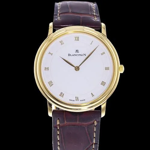 Blancpain Villeret Ultra-Slim 34mm Yellow gold White