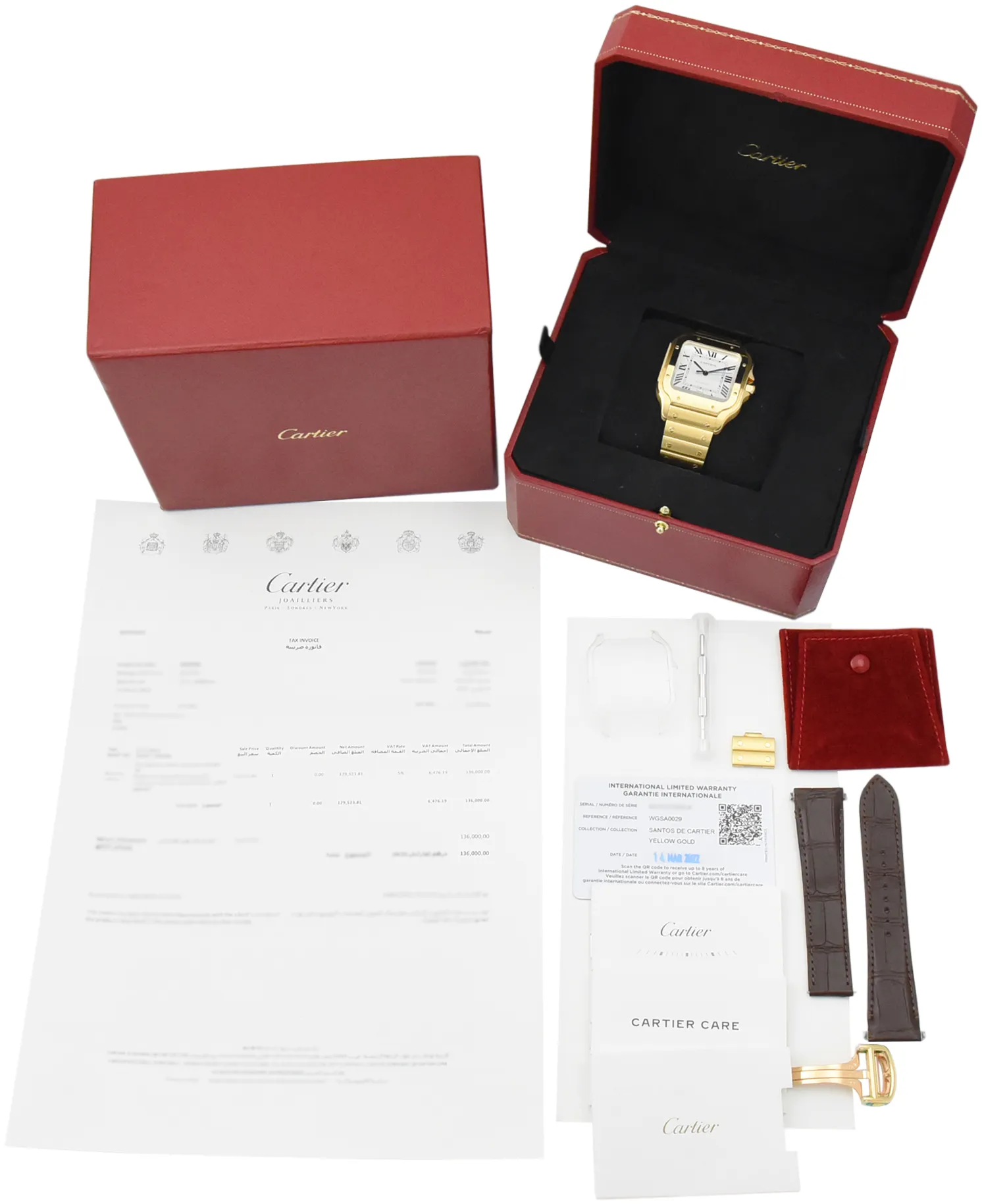 Cartier Santos WGSA0029 40mm Yellow gold Silver 3