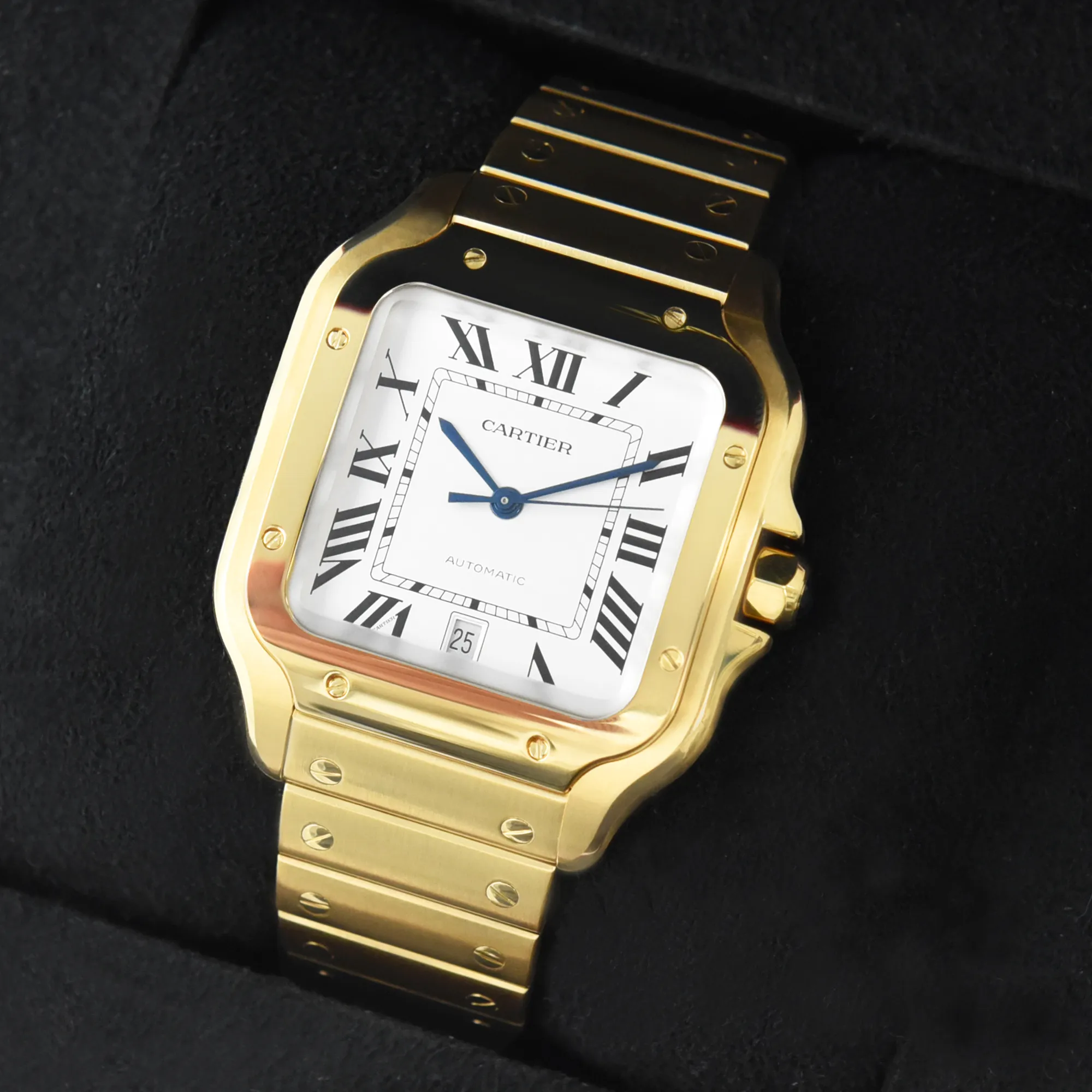 Cartier Santos WGSA0029 40mm Yellow gold Silver 4