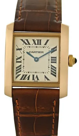 Cartier Tank 1821 25mm Yellow gold White