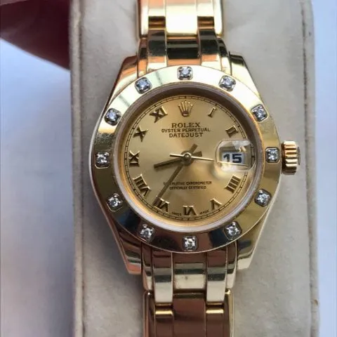 Rolex Lady-Datejust Pearlmaster 80318 29mm Yellow gold White