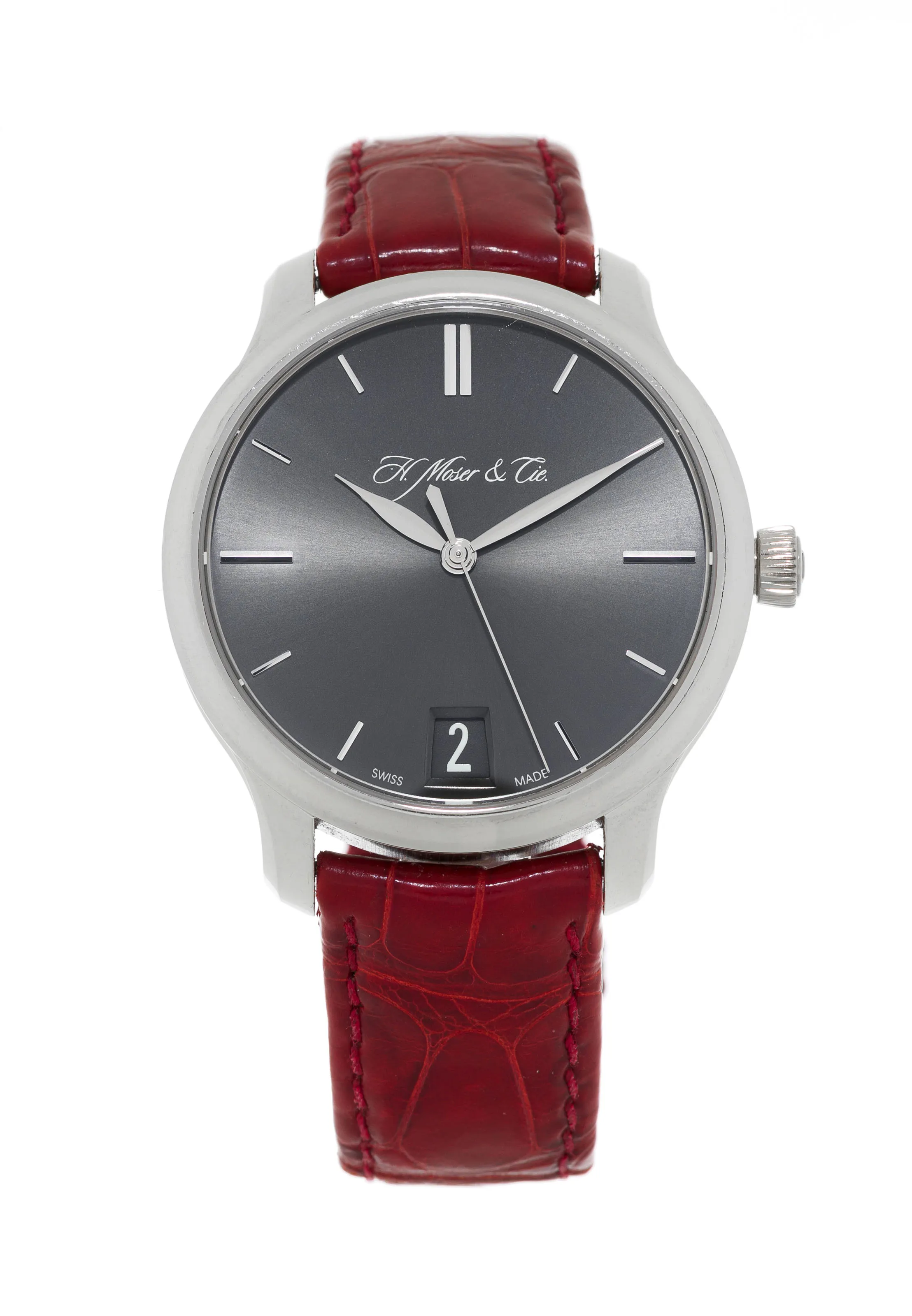 H. Moser & Cie. Monard Date 342.502-005 41mm Platinum Gray