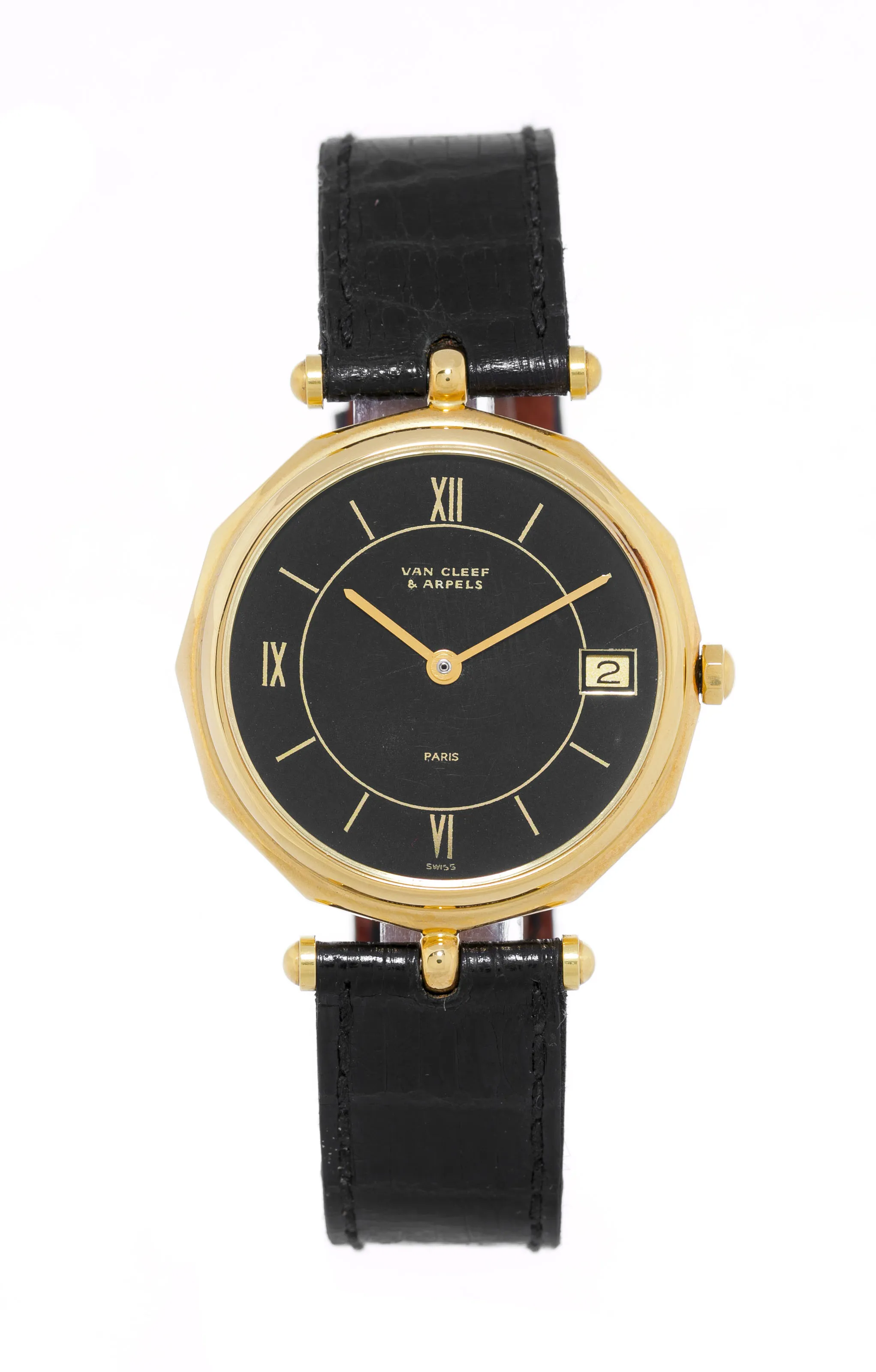 Van Cleef & Arpels 13101 33mm Yellow gold Black